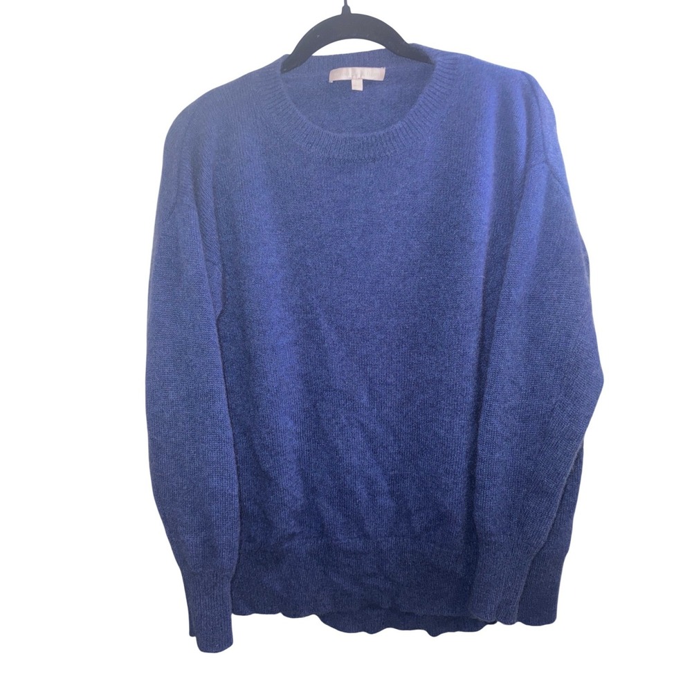 The Cashmere Project Royal Blue 100% Cashmere Crewneck Sweater Large Womens